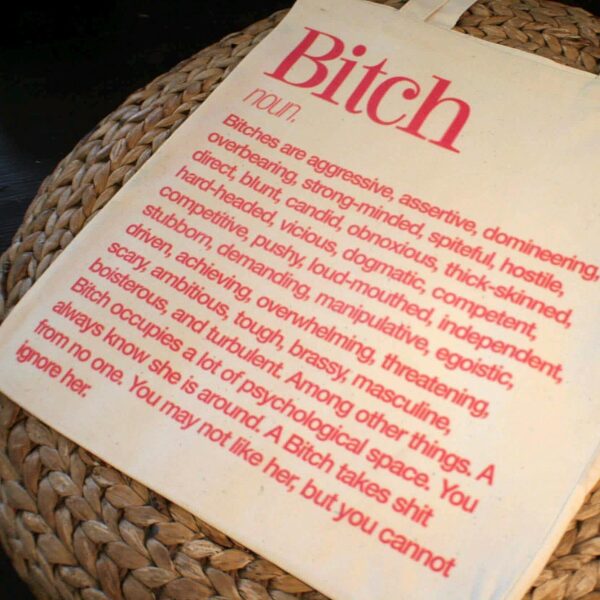 il_fullxfull.7629589685_7cjd Feminist Bitch Tote Bag, Women's Rights Activism Canvas Bag, Hot Pink Print