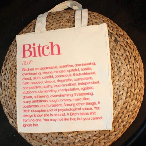 il_fullxfull.7629589751_f6se Feminist Bitch Tote Bag, Women's Rights Activism Canvas Bag, Hot Pink Print