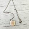 il_fullxfull.7629590861_nt4b-1 Lettered Olive Shell Necklace: Silver Chrome Tip, Coastal Pendant