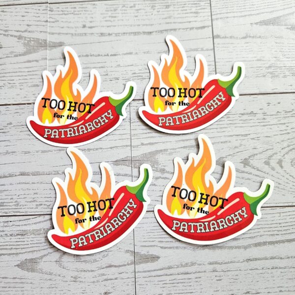 il_fullxfull.7629594649_njlp-1 Feminist Jalapeño Sticker: Retro Vinyl Decal - Waterproof