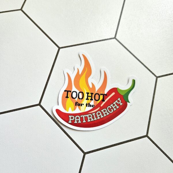 il_fullxfull.7629594893_67k5-1 Feminist Jalapeño Sticker: Retro Vinyl Decal - Waterproof