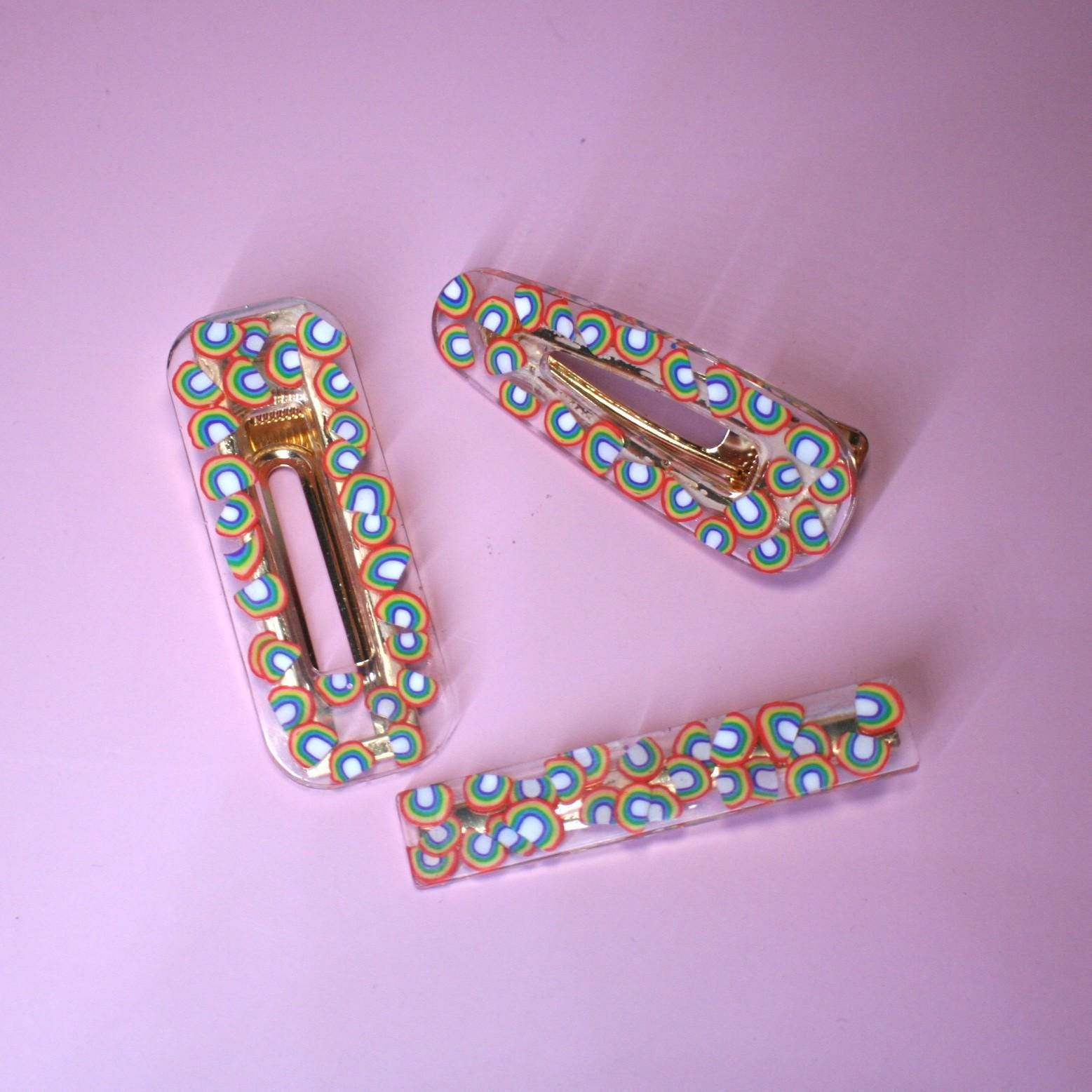 Rainbow Alligator Hair Clips - Image 2