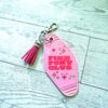 il_fullxfull.7629598089_7y6z-1 Pink Pony Club Motel Keychain — Pastel Pink Rhinestone Tassel Bag Charm