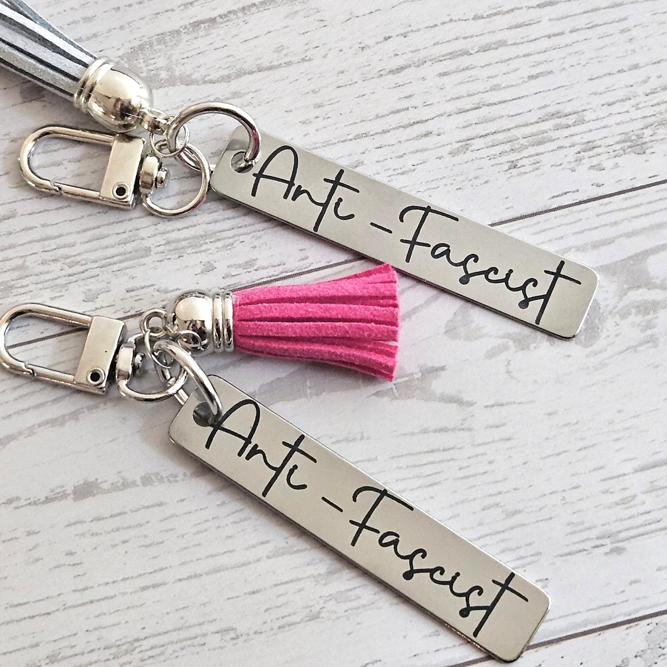 Anti-Fascist Minimalist Keychain | 161 Activist Gift Bag Charm