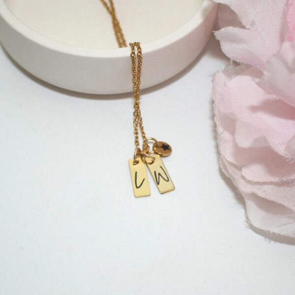 il_fullxfull.7629600751_7zip Personalized Gold Plated Initial Necklace with Star Pendant – Custom Script Jewelry