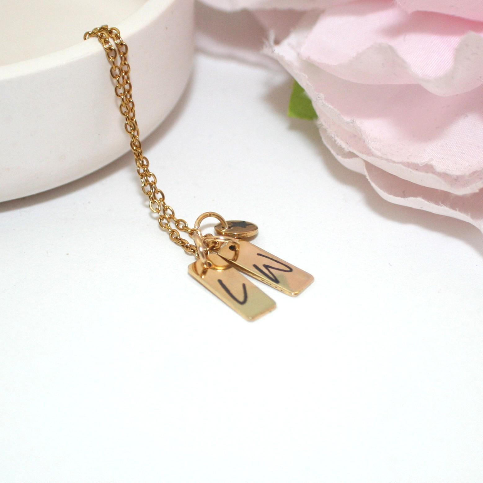 Personalized Gold Plated Initial Necklace with Star Pendant – Custom Script Jewelry - Image 4