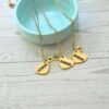 il_fullxfull.7629601829_he7j Gold Showgirl Heart Necklace: Engraved Stainless Steel Pendant, Charm Accent