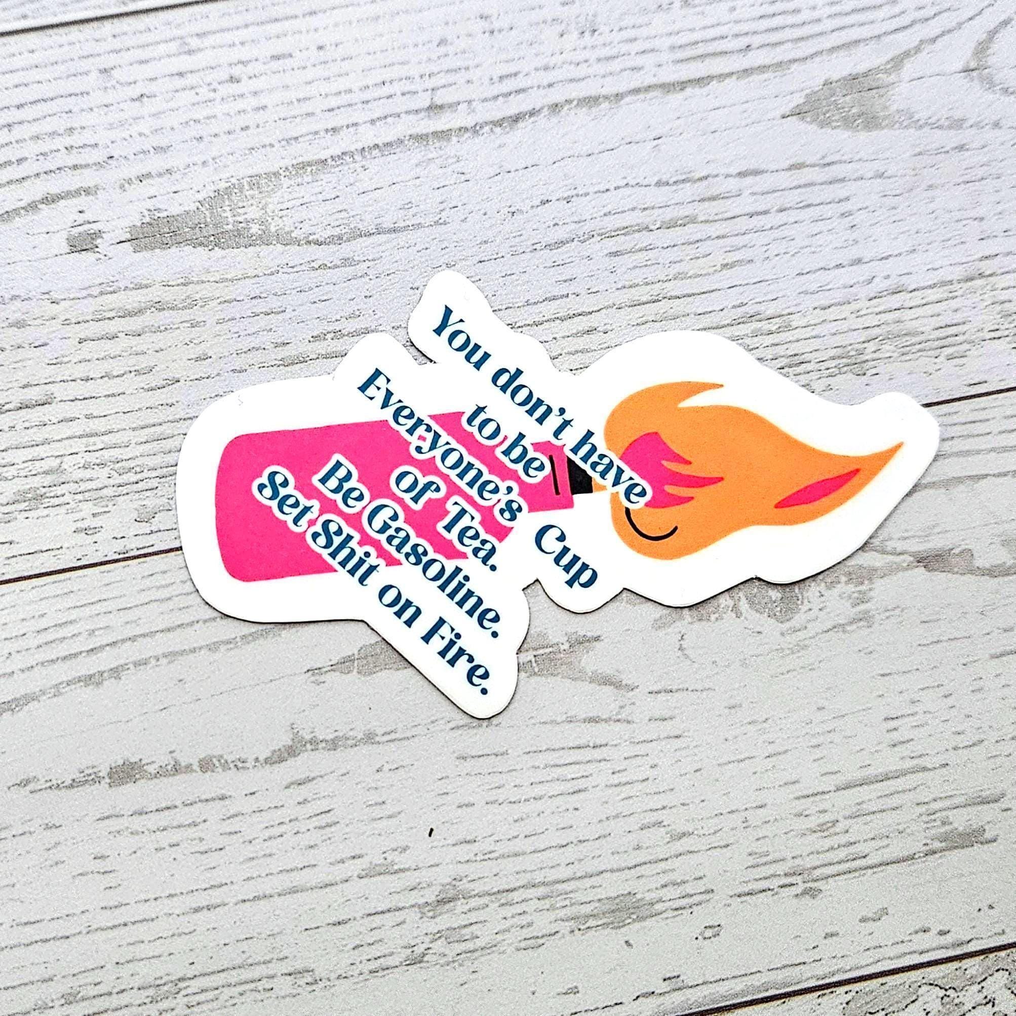 Molotov Cocktail Vinyl Sticker – Feminist Rebel Gift - Image 2