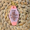 Bejeweled Motel Keychain: Retro Pink Glitter Keychain