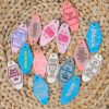 Bejeweled Motel Keychain: Retro Pink Glitter Keychain