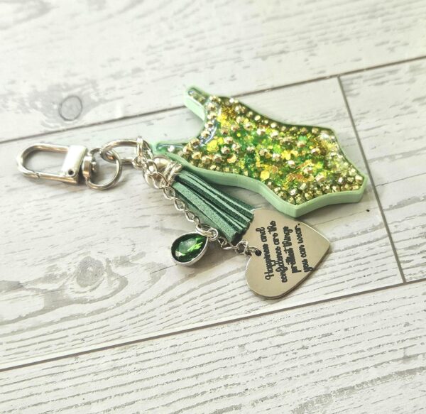 il_fullxfull.7629604771_q1so Mint Green Showgirl Glitter Bodysuit Bag Charm • Showgirl Era Keychain
