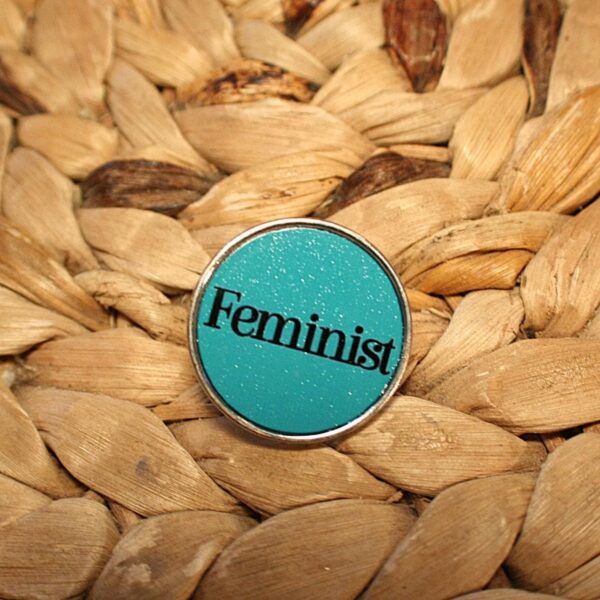 il_fullxfull.7629605759_iz9o Hot Pink Feminist Steel Lapel Pin: Statement Backpack Accessory
