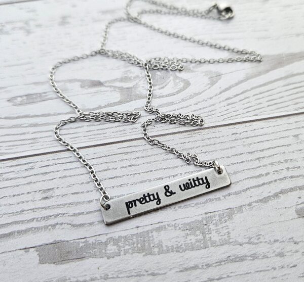 il_fullxfull.7629608109_nckf Pretty & Witty Necklace • 18K Gold PVD or Satin Stainless Steel • Tarnish-Proof Bar Jewelry