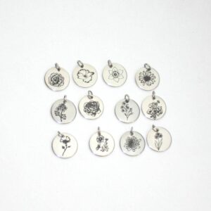 Flower Necklace – Stainless Steel Layering Pendant - Your Choice