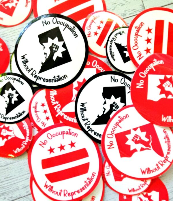 No Occupation Without Representation DC Sticker: Protest Vinyl Decal