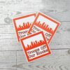 Baltimore Protest Sticker: Anti-Occupation Vinyl Decal - Orange Skyline