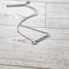 Fear No Man Necklace – Feminist Jewelry Gift – Stainless Steel Bar Pendant with Black Engraving