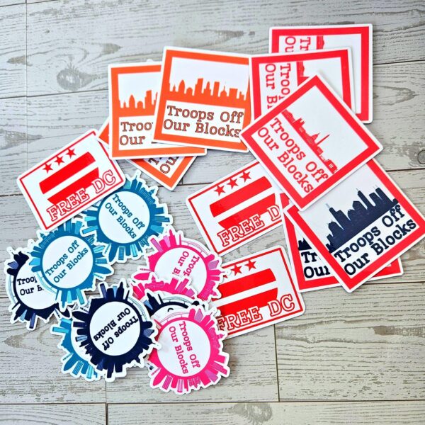 Baltimore Protest Sticker: Anti-Occupation Vinyl Decal - Orange Skyline