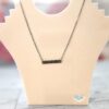 Fear No Man Necklace – Feminist Jewelry Gift – Stainless Steel Bar Pendant with Black Engraving