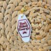 il_fullxfull.7629612341_nb83 Motel Keychain - Bad Bitch Energy - White Keychain - Gifts For Her - Retro Keychain - Rhinestone accented keychain