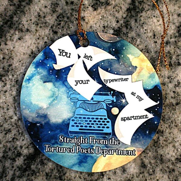 il_fullxfull.7629612507_307m Typewriter Snow Flake Paper Ornament TS Inspired Ornament - Swifty