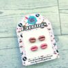 Tiny Lip Stud Earrings Matte Glitter Polymer Clay Hypoallergenic Minimalist Cheeky Feminist Jewelry Gift