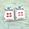 Tiny Lip Stud Earrings Matte Glitter Polymer Clay Hypoallergenic Minimalist Cheeky Feminist Jewelry Gift