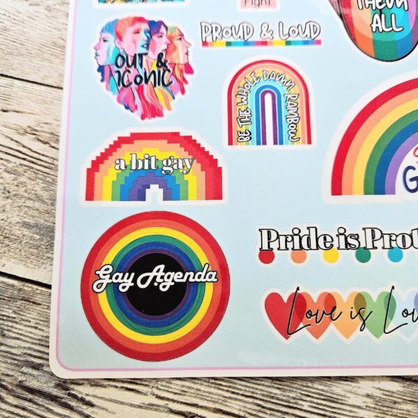 il_fullxfull.7629616311_jcjj-1 Pride Sticker Sheet | 11-Pack LGBTQ Gay Pride Decals for Activists