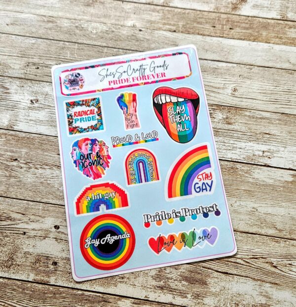 il_fullxfull.7629616687_4huq Pride Sticker Sheet | 11-Pack LGBTQ Gay Pride Decals for Activists