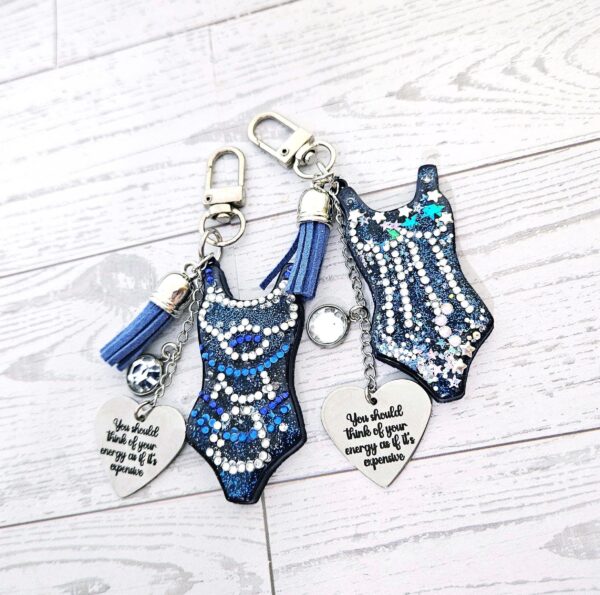 Eras Personalized Bodysuit Bag Charm: Midnight Sparkle Rhinestone Keychain, Custom Purse Accessory 3 Eras Personalized Bodysuit Bag Charm: Midnight Sparkle Rhinestone Keychain, Custom Purse Accessory