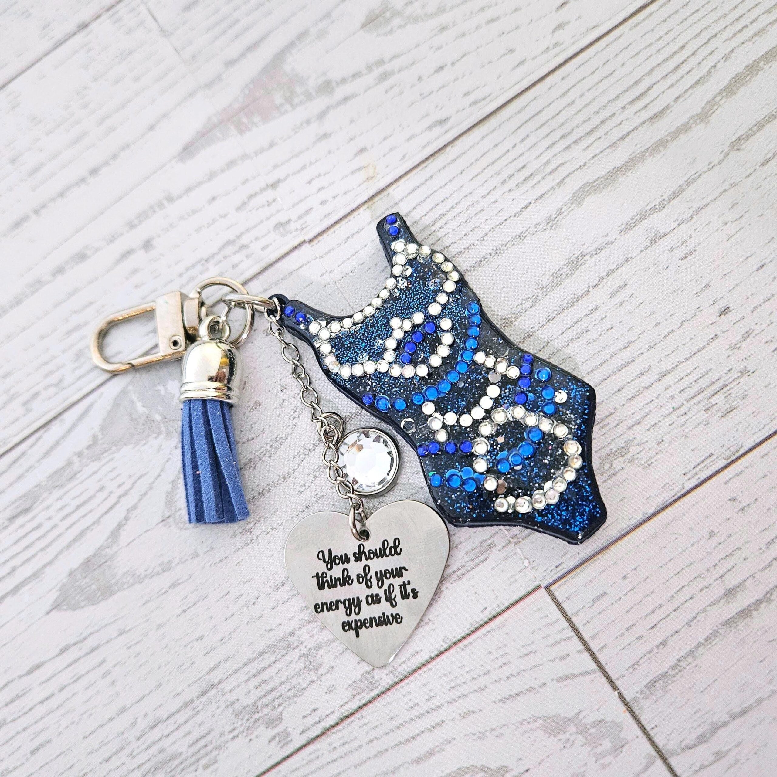 Eras Personalized Bodysuit Bag Charm: Midnight Sparkle Rhinestone Keychain, Custom Purse Accessory - Image 6