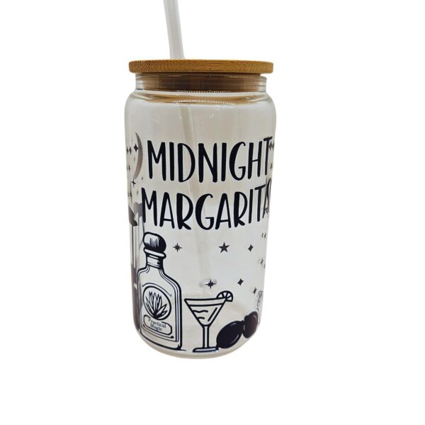 il_fullxfull.7629619631_ovhf Midnight Margaritas Glass Cup - Practical Magic Inspired Beer Can Tumbler for Iced Coffee & Halloween