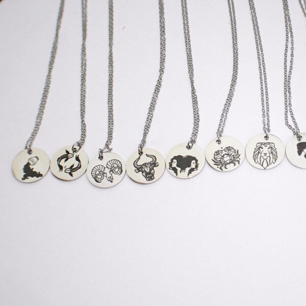 il_fullxfull.7629623233_4ykm Minimalist Zodiac Pendant Necklace: Stainless Steel Horoscope Charm