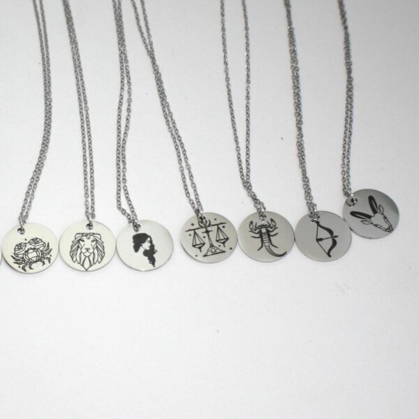il_fullxfull.7629623279_lk89 Minimalist Zodiac Pendant Necklace: Stainless Steel Horoscope Charm