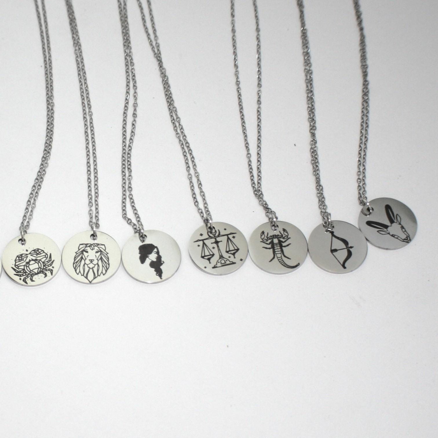 Minimalist Zodiac Pendant Necklace: Stainless Steel Horoscope Charm - Image 7