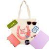il_fullxfull.7629625215_msnl Chappell Inspired Tote Bag, Good Luck Babe Floral Horseshoe Design, Pop Music Fan Bag