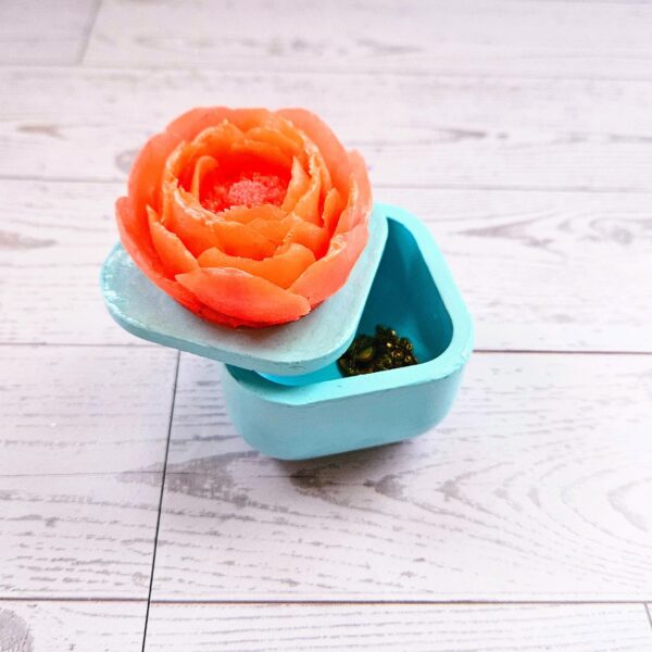 il_fullxfull.7629625343_jwch Hand Cast Mini Ring Box - Decorative Floral Trinket Dish
