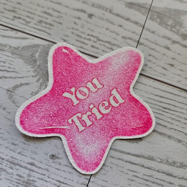 You Tried Star Sticker: Holographic, Glitter, or Matte Finish