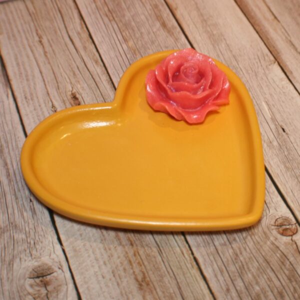 il_fullxfull.7629631503_chff Floral Heart-Shaped Trinket Dish — Bold, Handmade Jewelry Holder for Vanity or Gift Giving