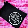 Trust Black Women Canvas Wristlet | Feminist Zip Pouch, Activist Makeup Bag