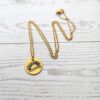 Stay Golden Sunburst Necklace, 18k Gold PVD Stainless Steel, Waterproof
