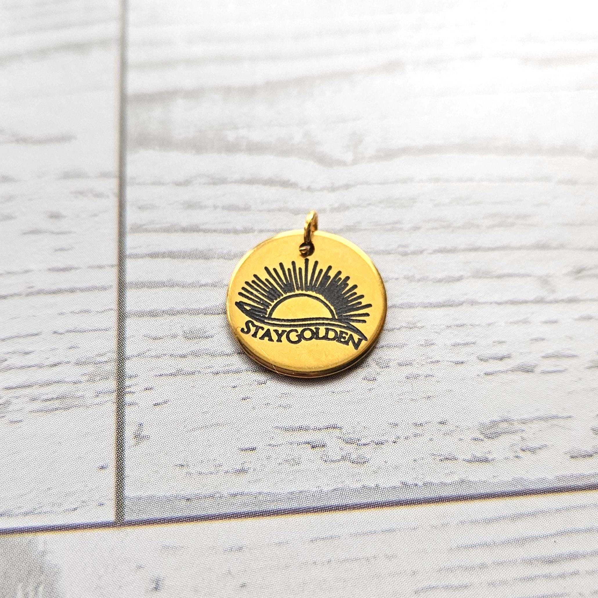 Stay Golden Sunburst Necklace, 18k Gold PVD Stainless Steel, Waterproof - Image 12