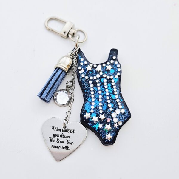 il_fullxfull.7654450169_aylo Eras Personalized Bodysuit Bag Charm: Midnight Sparkle Rhinestone Keychain, Custom Purse Accessory