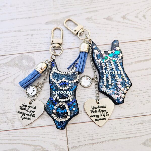 Eras Personalized Bodysuit Bag Charm: Midnight Sparkle Rhinestone Keychain, Custom Purse Accessory 4 Eras Personalized Bodysuit Bag Charm: Midnight Sparkle Rhinestone Keychain, Custom Purse Accessory