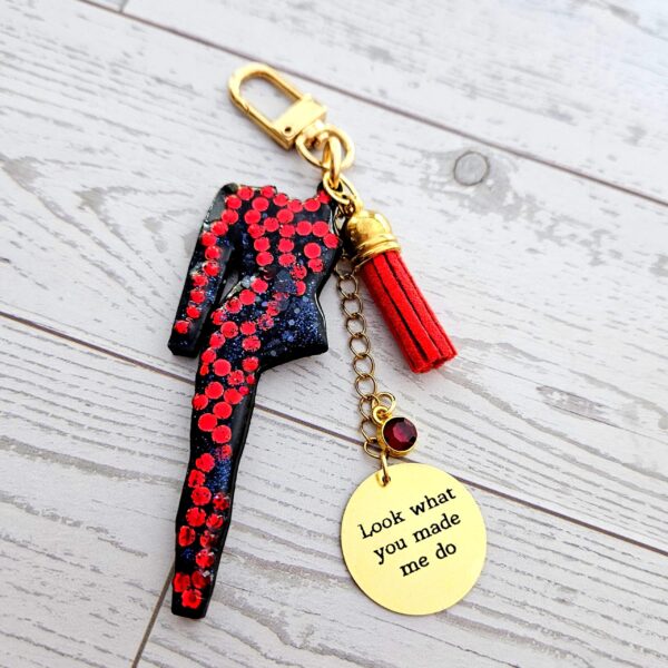 Eras Rhinestone Snake Bodysuit Charm, Custom Engraved Gold Tag Tassel, Concert Bestie Gift 6 Eras Rhinestone Snake Bodysuit Charm, Custom Engraved Gold Tag Tassel, Concert Bestie Gift