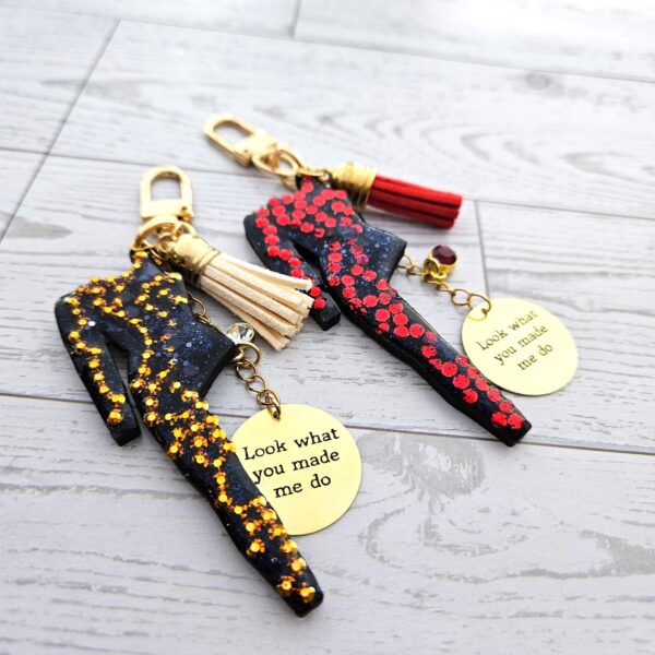 Eras Rhinestone Snake Bodysuit Charm, Custom Engraved Gold Tag Tassel, Concert Bestie Gift 10 Eras Rhinestone Snake Bodysuit Charm, Custom Engraved Gold Tag Tassel, Concert Bestie Gift