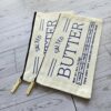 Butter Stick Canvas Zip Pouch, Retro Foodie Makeup Bag, 3D Printed Zipper Pull