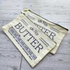 Butter Stick Canvas Zip Pouch, Retro Foodie Makeup Bag, 3D Printed Zipper Pull