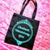 Jane Austen Tote Bag - Obstinate Headstrong Girl Canvas Book Bag 4 The ultimate gift for the witty bookworm! 📚 This bold Jane Austen tote bag features the "Obstinate Headstrong Girl" quote. Perfect for library hauls and gifts. Obsessed with Jane Austen but tired of boring, beige book bags? We’ve got you. This She’sSoCrafty Goods original design takes the wit of Pride and Prejudice and gives it a bold, modern glow-up. 💖✨ Crafted from premium, heavyweight black cotton canvas, this 14" x 15" tote is sturdy enough to carry your entire TBR (To-Be-Read) pile, your la (4)