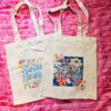 Floral Canvas Tote Bag • Still Not Thriving, Mental Health Statement